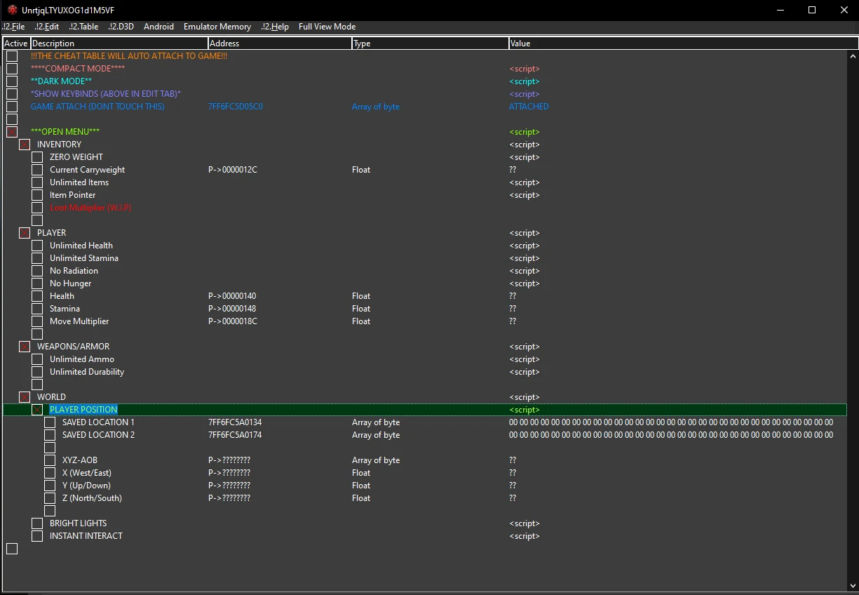 STALKER 2 Cheat Engine