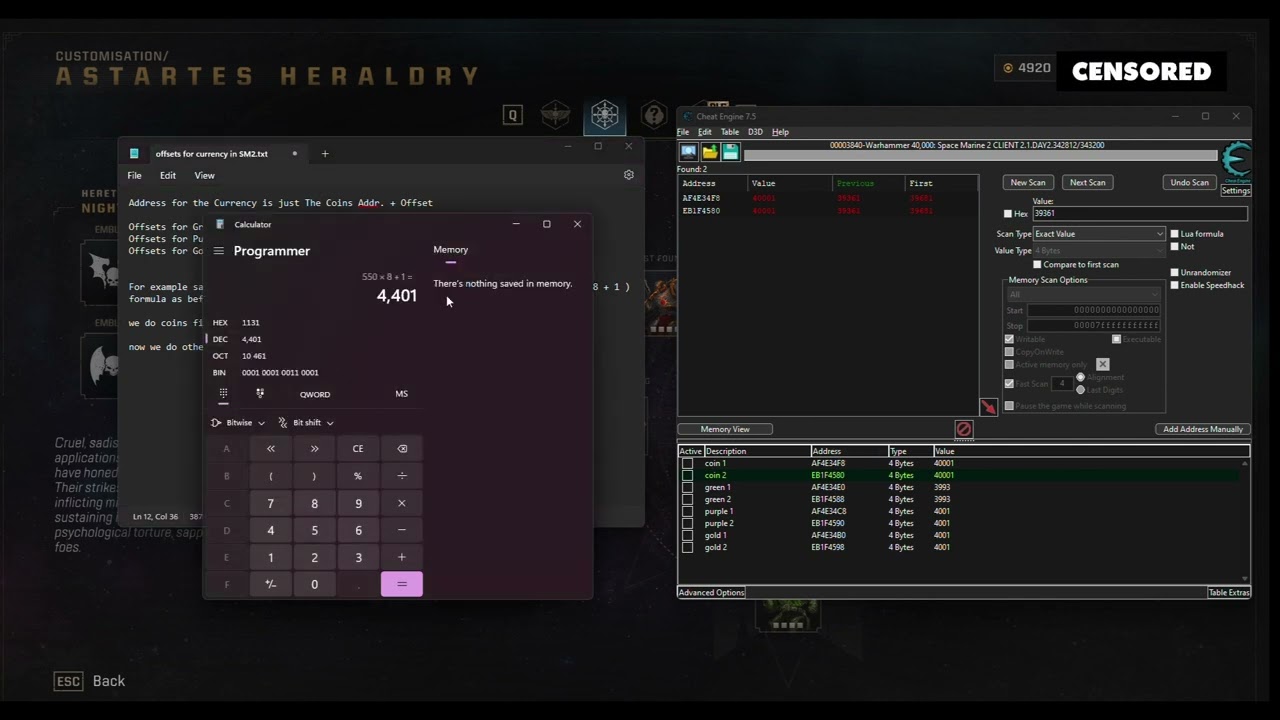 Space Marine 2 Cheat Engine Table
